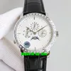 10 Style High Quality Watches 42mm Stainless Steel Les Cabinotiers 6610C/000G-B629 Automatic Mens Watch Diamond Bezel White Dial Leather Strap Gents Wristwatches