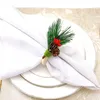 Christmas Decoration Napkin Rings Simulation Pine Cones Napkins Ring Hotel Home Table Trinkets Towel Holder Buckle Decor BH5363 WLY