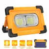 Lâmpada de acampamento solar 80w carregamento USB Luz de trabalho portátil com lanterna LED de ímã para reparo de carro para caminhada ao ar livre