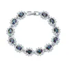 Bracelets porte-bonheur pour femmes, bracelet en cristal, or, argent, sept Zircon, bijoux de mariée à la mode, 6885322