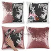 Pillow Case Frankenstein Shimmer Cekiny Glitter Poszewka Horror Terror Vintage Retro Filmy Classic Cult Movie