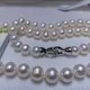 Véritables perles AA 8mm près du collier de perles d'eau douce blanches rondes 16 " 24 " 32 " 60 pouces