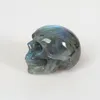 천연 플래시 스톤 크리스탈 쿼츠 해골 수리 손으로 조각 된 동상 제단