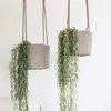 Hängande plantervävt växtkorg Jute Cotton Cord Flower Pot Inomhus växthängare Modern Storage Arrangör Heminredning 210615