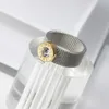 Ouro prata cor anel de aço inoxidável grande redondo malha de dedo anel de dedo romano anéis redondo anel de titânio para as mulheres homens x0715