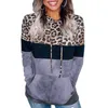 Hoodies Dames Sweatshirt Sudaderas Vintage Herfst Leopard Print Losse Hooded Lange mouwen Kleding Drop LDM200818 210803