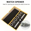 Reparationsverktygssatser 7st/Set Portable Watch Case Opener med skiftnyckel Dies Watches Back Cover Remover Watchmaker Kit f￶r Oyster