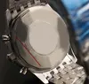 Strap 46MM Quartz Watch Watch Mens New Silver 316L Chronograph Steel Mens Sapphire Solid Dial Black Sports Strap Dkthh