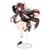 Hot Anime Figure Genshin Impact Zhongli Diluc Venti Klee Keqing Qiqi Acryl Stand Modelplaat Bureau Decor Standing Sign Fan Gift Y0728