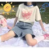 Light blue denim shorts thin summer Japanese soft girl five-point pants female students Korean loose all-match kawaii 210526