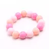 Candy Color Handmade Beaded Strands Charm Bracelets Jewelry For Kids Girl Children Birthday Party Club Decor