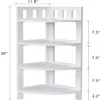 US Stock 4-Tier lagringshållare Hörnhylla Ladder stativ bokhylla för vardagsrum Badrum Dusch Arrangör Vattentät dusch CAD2223