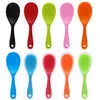Non-stick Food Grade Spoons Kitchen Accessories Silicone Cooking Tools Solid Color Rice Spoon Heat-resistant Long-handled