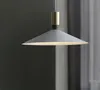 Nordic minimalistyczny prosty stożek LED LED Lampa Nowoczesna czarna biała wisząca restauracja