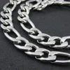 Collier Figaro en acier inoxydable pour hommes, énorme chaîne de 11 à 5mm de largeur, bijoux à la mode, 60cm, 70cm, 80cm, 90cm, 100cm, 110cm, 120cm, 150cm261b