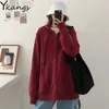 Felpe con cappuccio casual oversize Cappotto allentato a maniche lunghe casual da donna Felpa stile fidanzato da strada femminile Harajuku Abiti selvaggi 210619