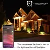 15W Holofllight LED Luz Ao Ar Livre 360 ​​Controle de App IP66 Jardim Impermeável Cor Mudando o Spotlight