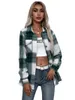 Kvinnors Jackor Cashmere Plaid Shirt Långärmad Singel Breasted Loose Women Höst Streetwear Top Winter Coat 2021