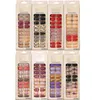 ブラックホワイトグリッドDIY 24PCS / BOX Stiletto Press on False Nails Trips完成品ウェアラブルフルカバーの装飾のヒントアート