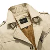 Cross Border Amazon Winter Cashmere Thickened Casual Jacket Men's Windbreaker Cotton Medium Length Trench Coats