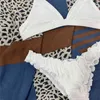 Peachtan Ruffle Bikini Set Maillot de bain coupe haute Maillot de bain femme Maillot de bain blanc Femme Plis Maillot de bain smocké Sexy 2021 X0522