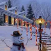 Boże Narodzenie Candy Cane Światła Światła Boże Narodzenie / Rok wakacje Outdoor Garden Garden Dekoracje Light Navidad 211105
