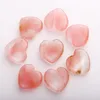 Natural Crystal Stone Party Favor Heart Shaped Gemstone Ornaments Yoga Healing Crafts Decoration 30MM Free DHL