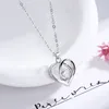 Collana con ciondolo a cuore per donna S925 Sliver Forever love Gioielli Madre Fidanzata Moglie senza confezione regalo