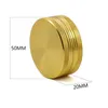 2 parça öğütücü 50mm sigara içme bitki kırıcı alumimum alaşım metal öğütücüler 50mm*20mm 8 renk randm kasırga 7000 9000 10000 12000