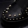 Mens Designer Boots RED banquet prom dress printing rivet shoe High quality rivets shoes Women's casual Boot chaussure homme luxe marque A25