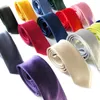 Cravates de couleur unie, Style slim, 5cm, pour hommes, étudiants, école, affaires, hôtel, banque, bureau, accessoires de mode