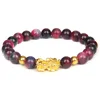Healing Stone Beads Bracelet Men Women Unisex Wristband Gold Pixiu Wealth Good Luck Women Bracelet Jewelry Friend Gift