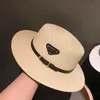 luxury straw hat for men and women with the same travel sunscreen belt buckle sun hat beach sunshade hats bucket cap