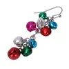 Multicolor Silver Tone Christmas Jingle Bells Dangle Earrings Chandelier1970335