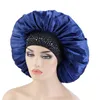 Grande taille beauté Satin Bonnet pour femmes couleur Pure sommeil bonnet de nuit couvre-chef Turban dames chapeaux africains Bandanas bandeau