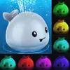 Baby Water Spray Bath Toy Whale Shape Led Light Ball Swimming Float Electric Automatic Induction Sprinkler s 210712