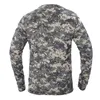 Tactische Militaire Camouflage T-shirt Mannen Ademend Sneldrogend Droog US Army Combat Volledige mouw Uitloper T-shirt voor Mannen S-3XL 210623