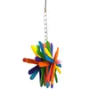 Outros pássaros suprimentos de pássaros 1pc Parrot Toys Produtos Pet Bite Flores coloridas Molares de madeira Chew Acessórios de brinquedos interativos