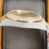 Orologio da uomo con diamanti pieni 41mm Orologi meccanici automatici Orologio da polso con zaffiro impermeabile Fashion Business Montre De Luxe233L
