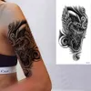 Autocollants imperméables temporaire grand motif tatouage autocollant fleur bras Flash tatouages corps Art beauté maquillage peau décoration