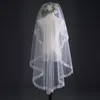 Bridal Veils Wedding Veil Soft Tulle Sequined lace applique Ivory Woman Bridal Veils