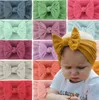 Aessories araçları ürünler1pcs bowknot bant saf renk elastik saç bantları çocuklar yay saç şeridi naylon headwrap bebek geniş yan kafa bantları