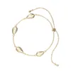 Conch Shell 925 Sterling Silver Hollow Gold Chain Adjustable Bracelet Women Bohemian Pulseras Plata De Ley 925 Mujer Jewelry