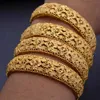 Bracelets 24k Dubai 1pcs / lot Bracelets éthiopiens de couleur or pour femmes fille indienne africaine fête de mariage bracelets de mariée cadeaux Q0719