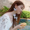 Baumeln Kronleuchter 2021 Ankunft Spitze Übertreibung Bowknot Frauen Ohrringe Schmetterling Ohr Tropfen Weiblichen Koreanischen Lange Elegante Schmuck