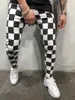 Pantalon de crayon Men039 2019 Fashion Sim Slim confortable Plaid Black Blanc Pantalon décontracté plus taille S2XL6600431
