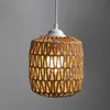 Lamp Covers & Shades 1pc Simulated Rattan Cover Handmade Woven Chandelier Vintage Lampshade