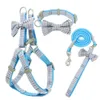 Soft Pet Harness and Leash Collar Set Adjustable Lovely Bow Nylon for Small Medium Dog Leashes Outdoor Walking Pet Supplies 210712