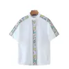 Zoete vrouwen bloemenprint gestreepte shirts mode dames o-hals chiffon tops elegante vrouwelijke chique patchwork blouses 210430