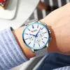 Curren Män Lyx Fashion Watch Quartz Chronograph Male Clock Vattentät Rostfritt Stål Sport Klocka Män Relogio Masculino 210517